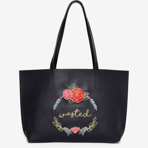 Skinnydip London Handbags - Skinnydip London Wasted Embroidered Tote Bag